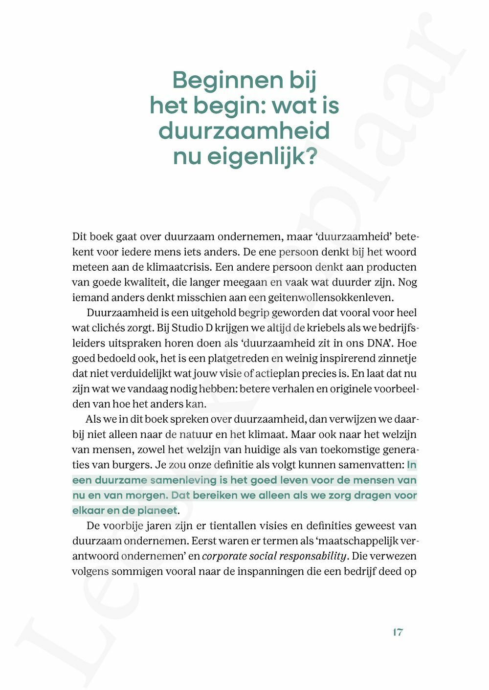 Preview: Duurzaam durven doen