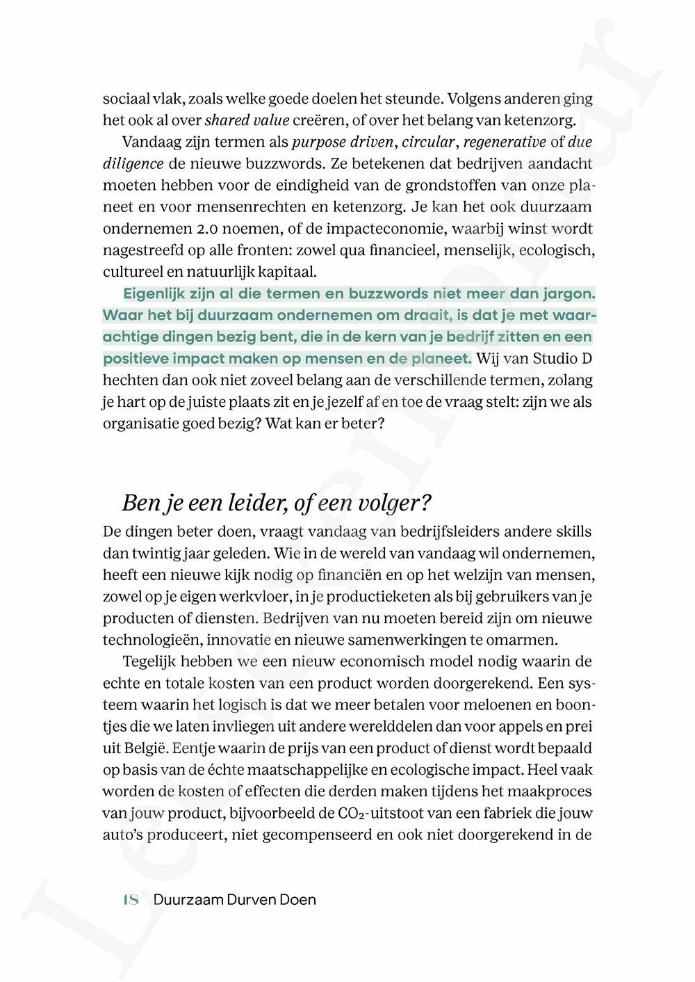 Preview: Duurzaam durven doen