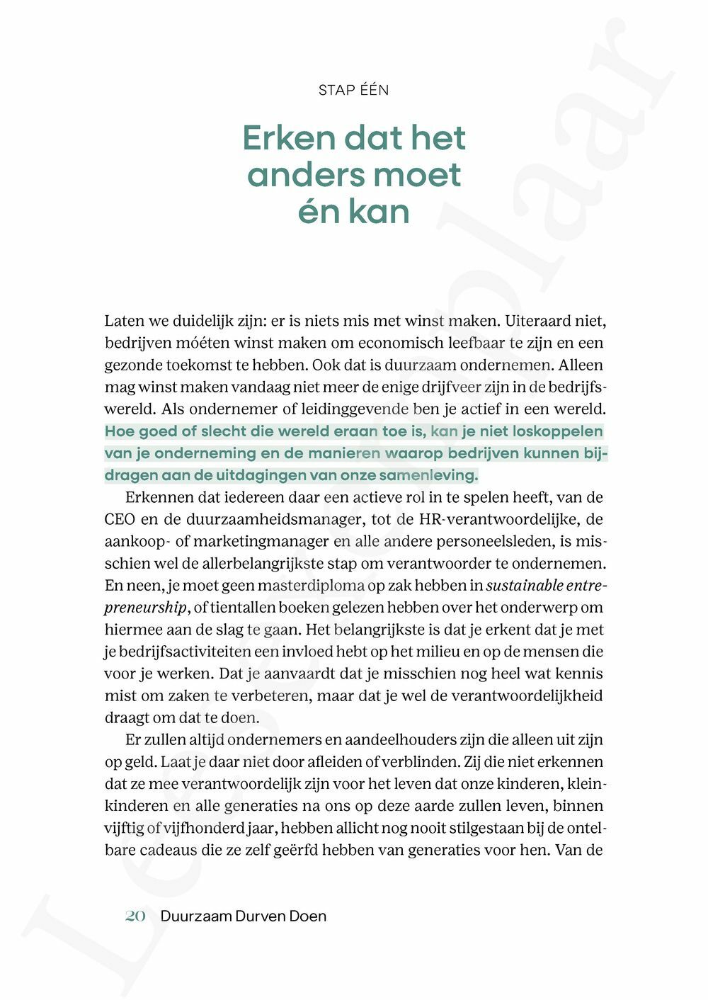 Preview: Duurzaam durven doen