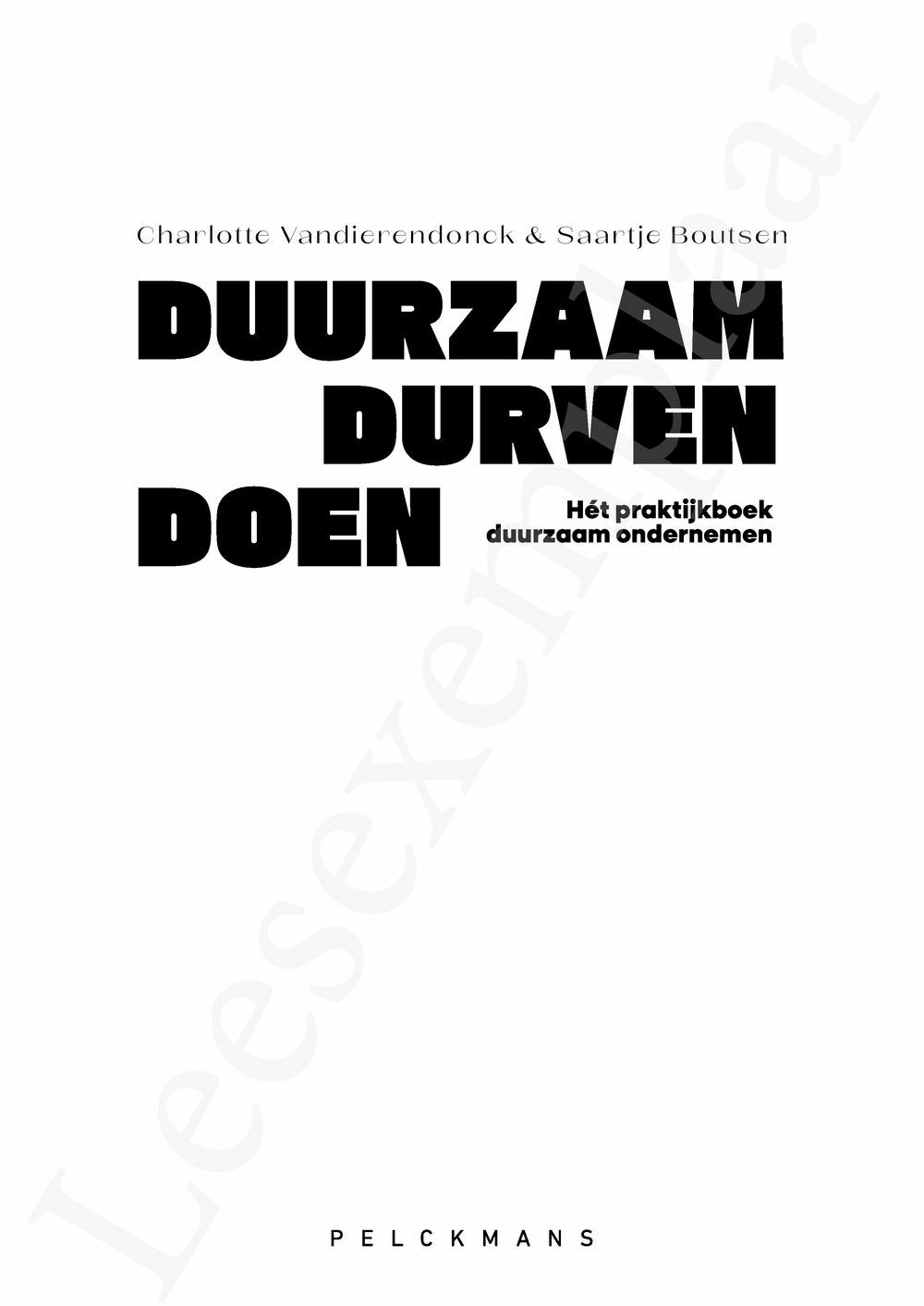 Preview: Duurzaam durven doen