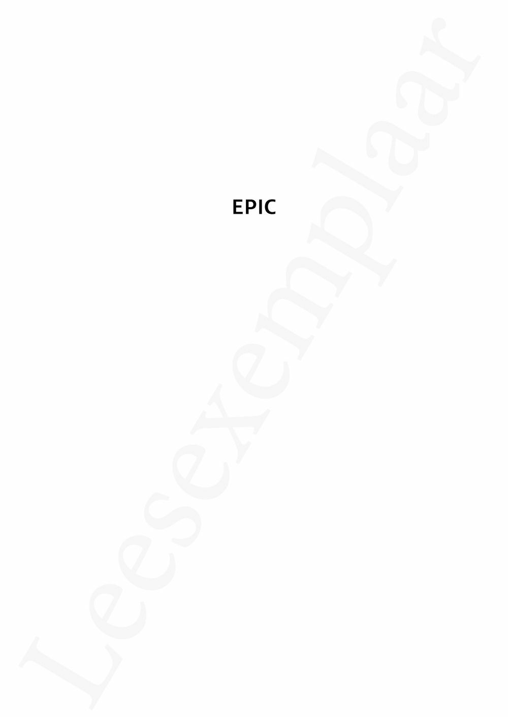 Preview: Epic (English edition)