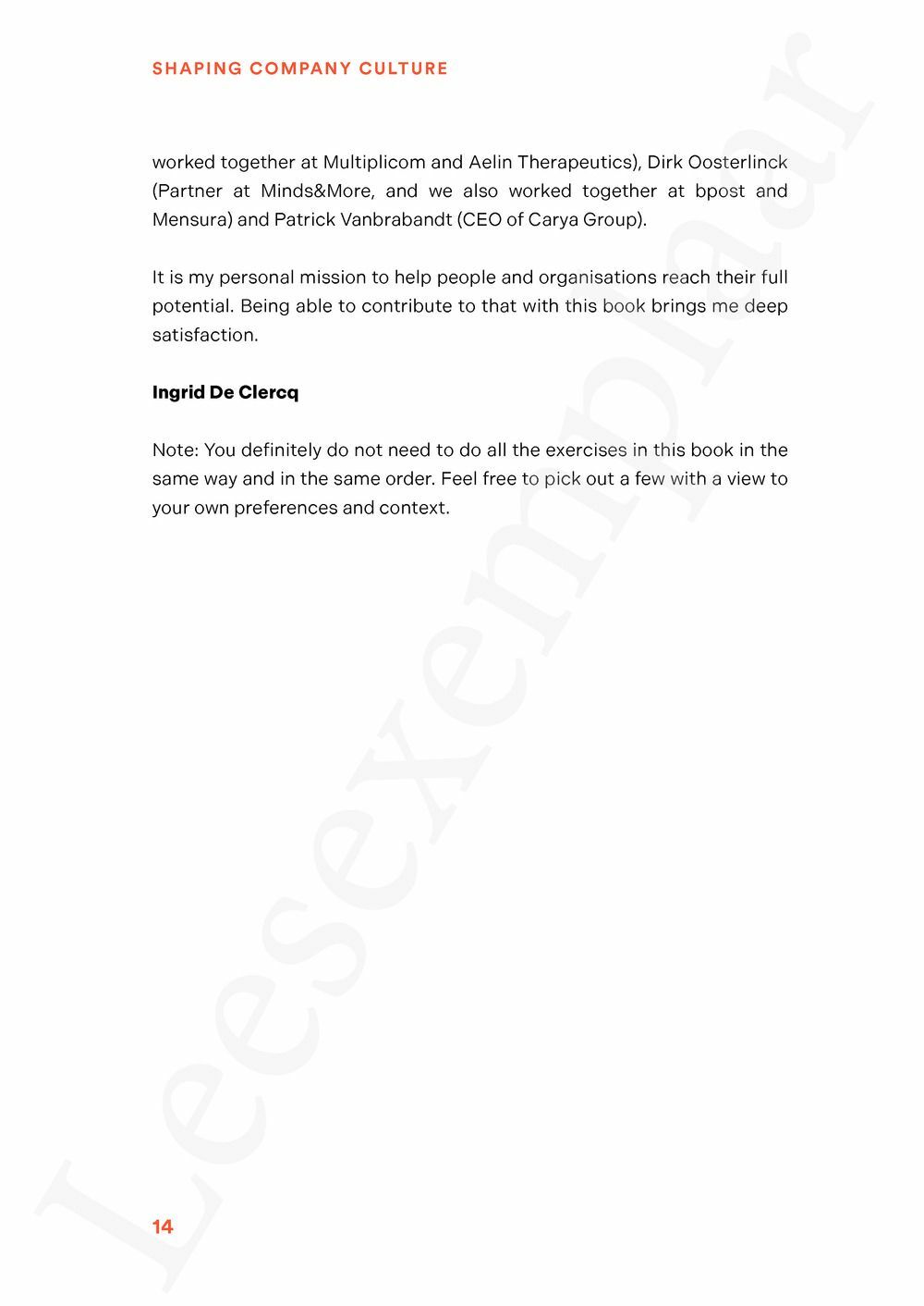 Preview: Shaping Company Culture - English edition
