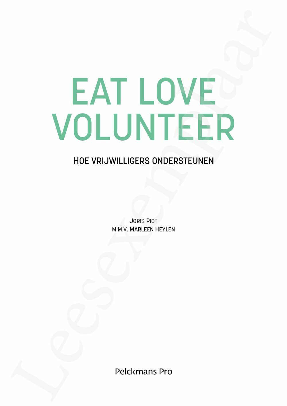 Preview: Eat love volunteer