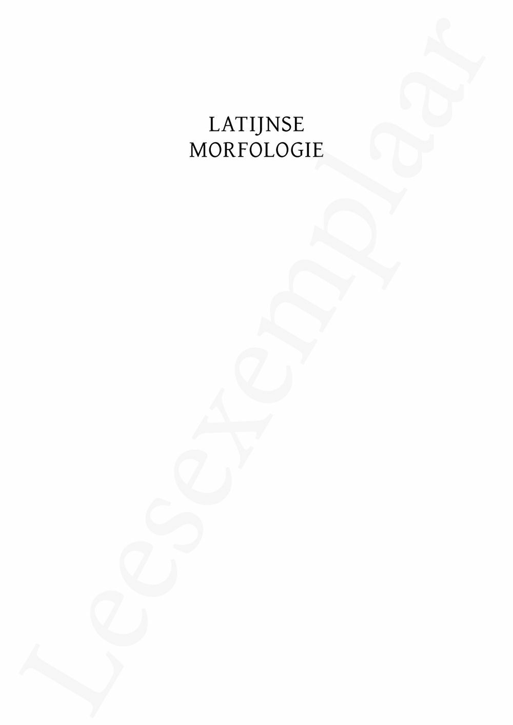 Preview: Latijnse morfologie