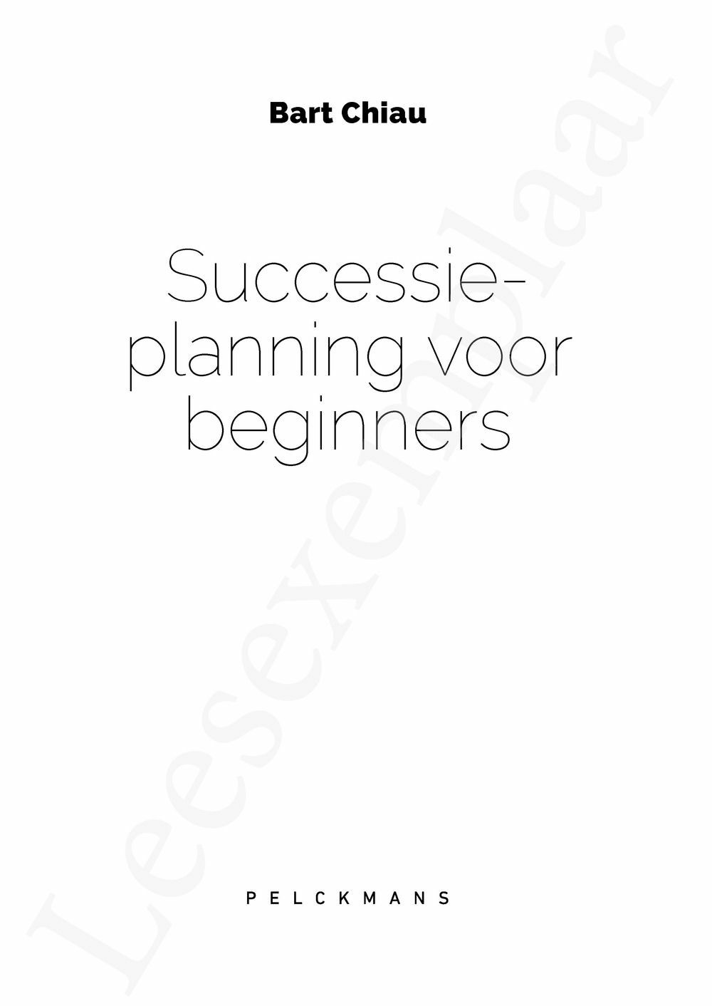 Preview: Successieplanning voor beginners (herwerkte editie)