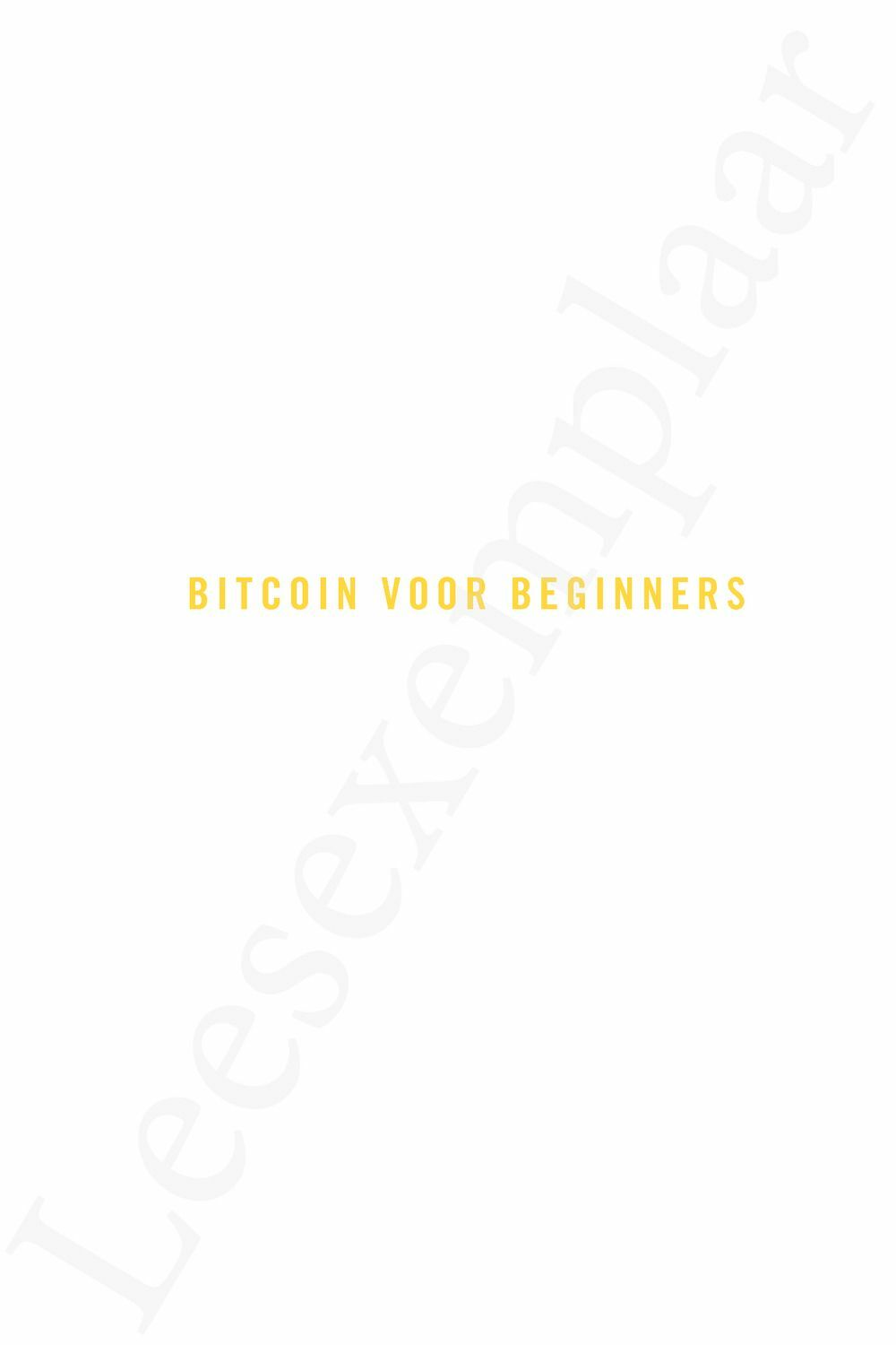 Preview: Bitcoin voor beginners