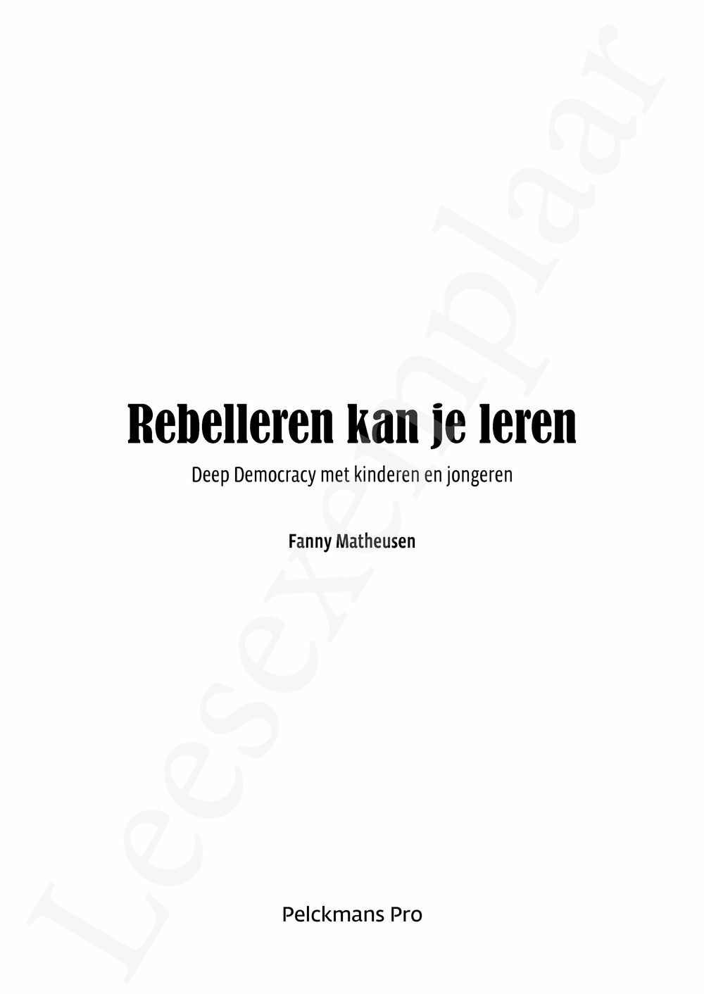 Preview: Rebelleren kan je leren