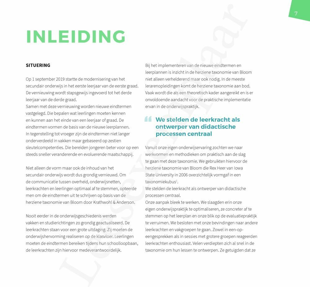 Preview: De herziene taxonomie van Bloom in de klas