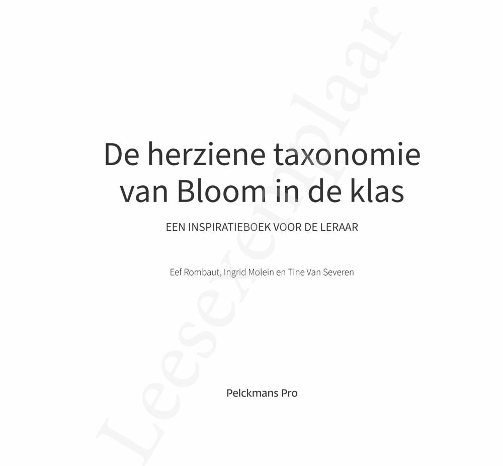 Preview: De herziene taxonomie van Bloom in de klas