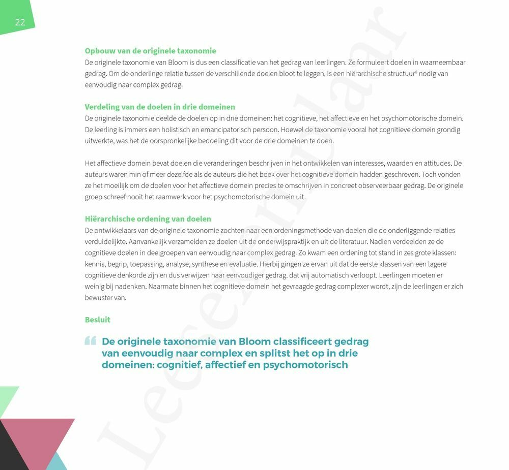 Preview: De herziene taxonomie van Bloom in de klas