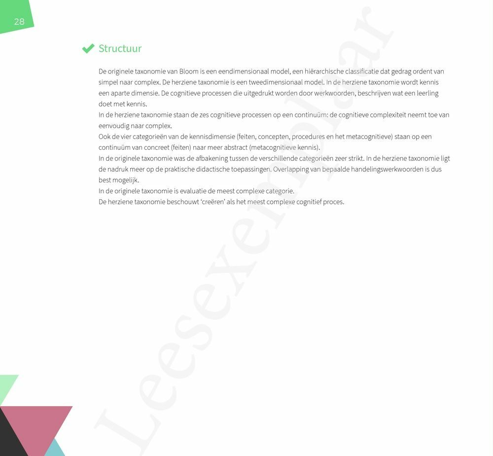 Preview: De herziene taxonomie van Bloom in de klas