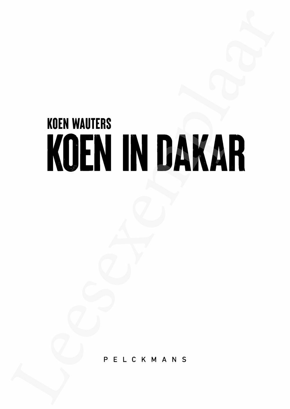 Preview: Koen in Dakar