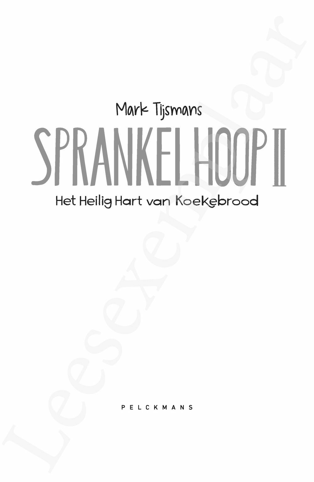 Preview: Sprankel Hoop II: Het Heilig Hart van Koekebrood