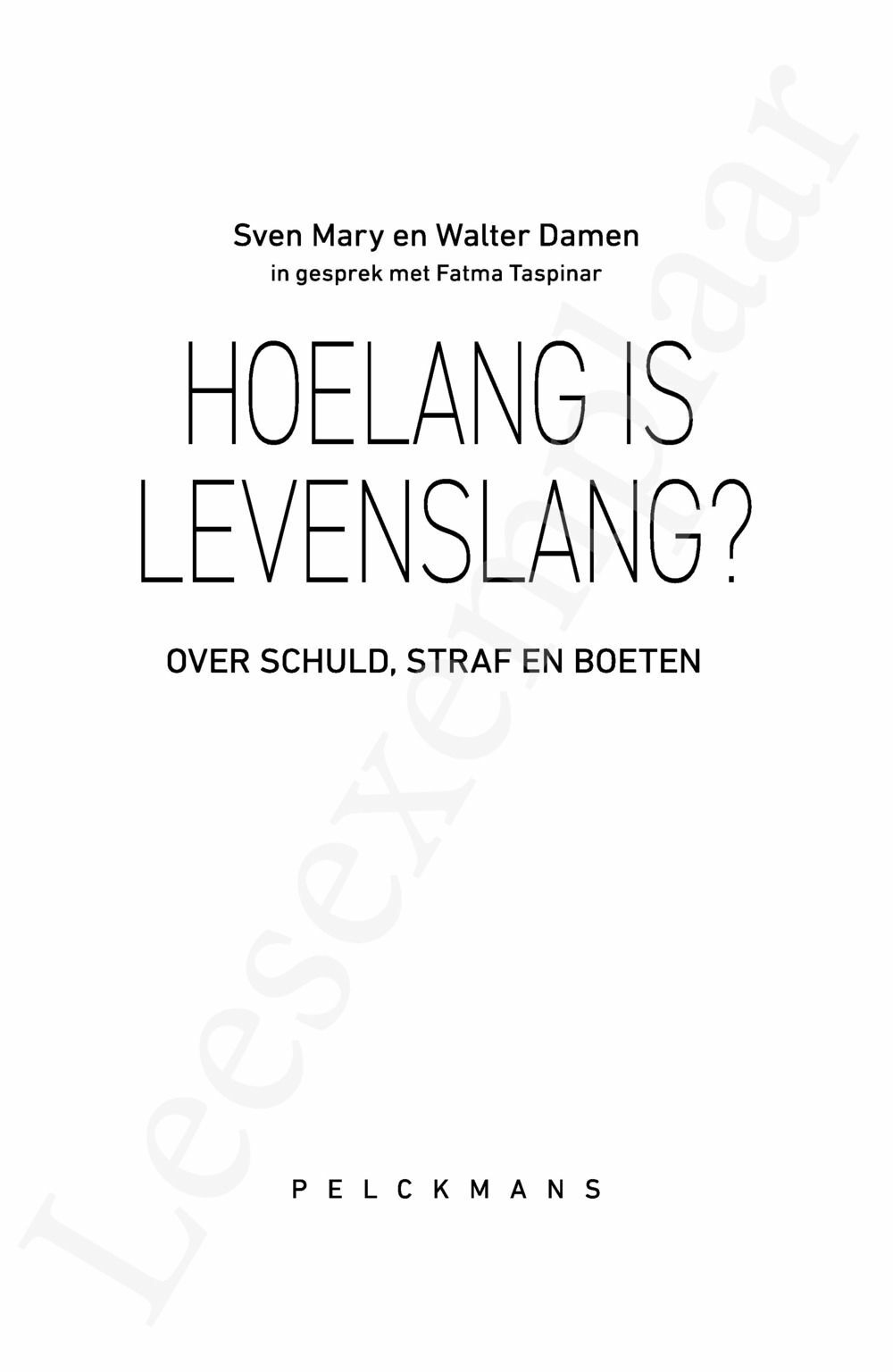 Preview: Hoelang is levenslang?