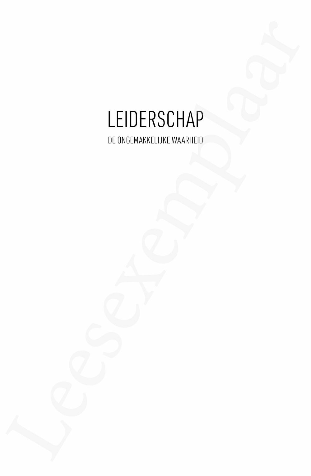 Preview: Leiderschap: de ongemakkelijke waarheid