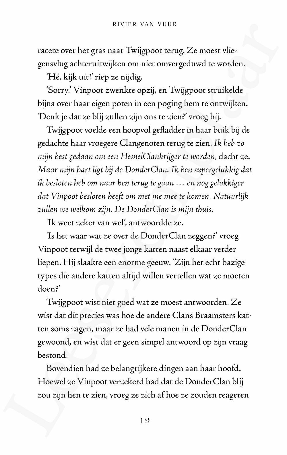 Preview: Warrior Cats - Een visioen van schaduwen: Rivier van vuur