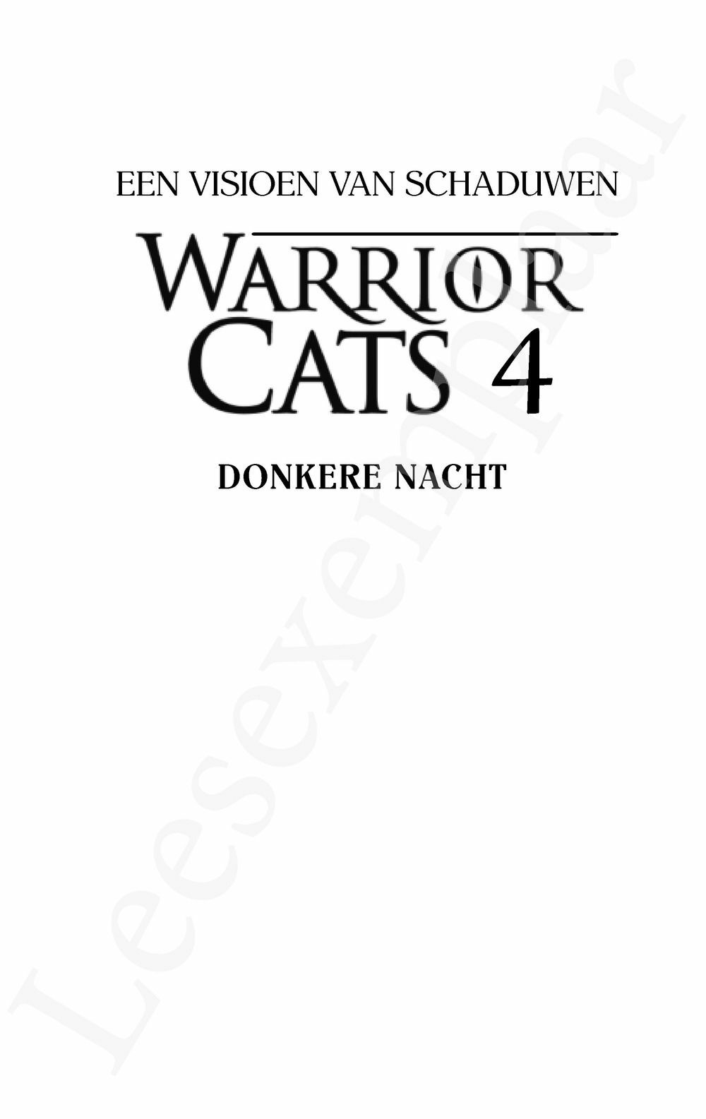 Preview: Warrior Cats - Een visioen van schaduwen: Donkere nacht