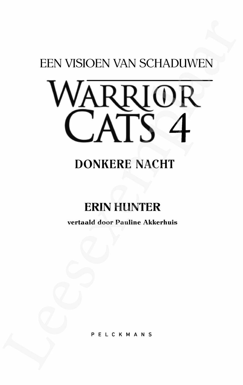 Preview: Warrior Cats - Een visioen van schaduwen: Donkere nacht