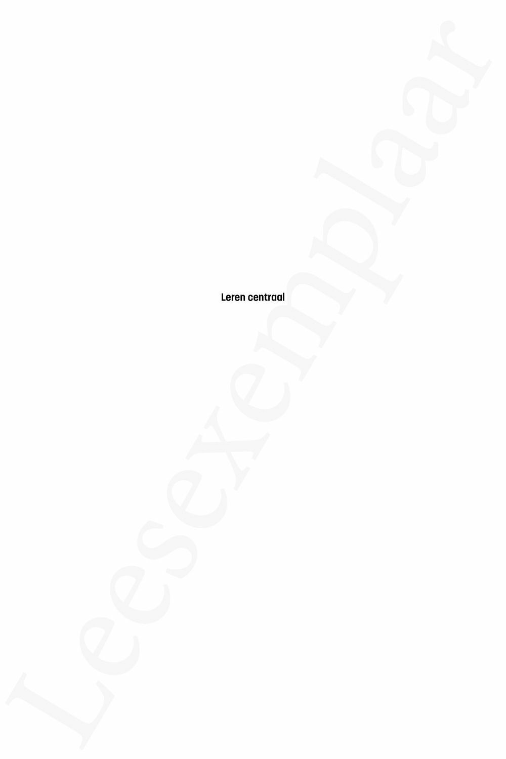 Preview: Leren centraal