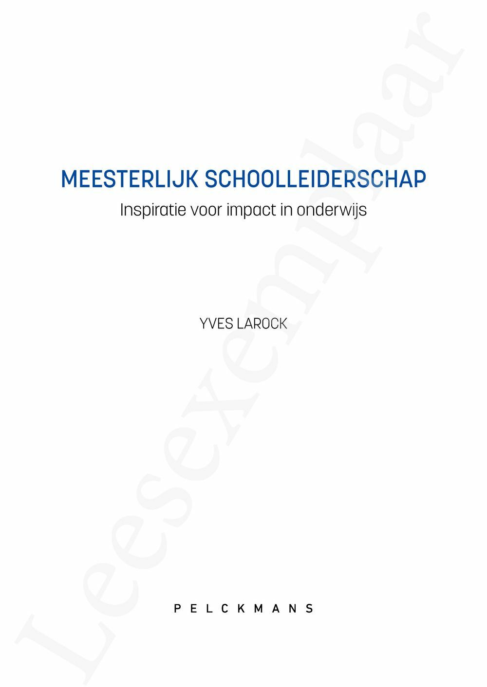 Preview: Meesterlijk schoolleiderschap