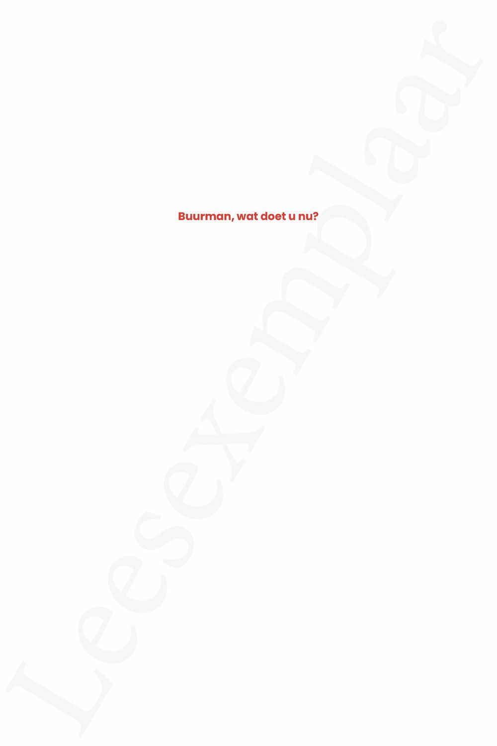 Preview: Buurman, wat doet u nu?