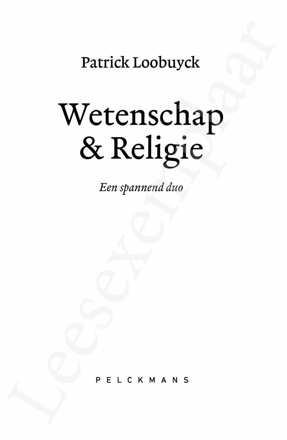 Preview: Wetenschap & Religie