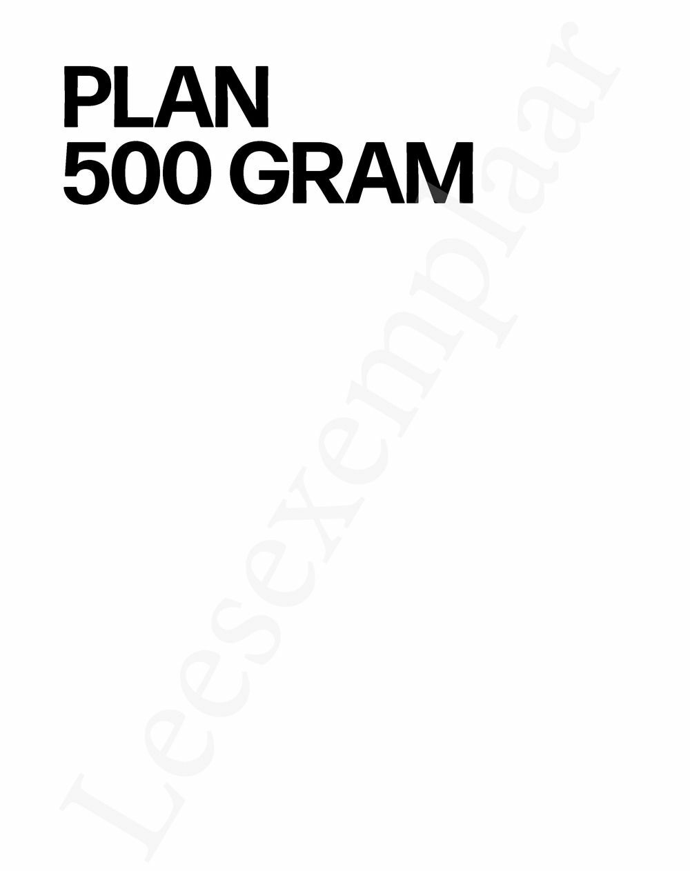 Preview: Plan 500 gram
