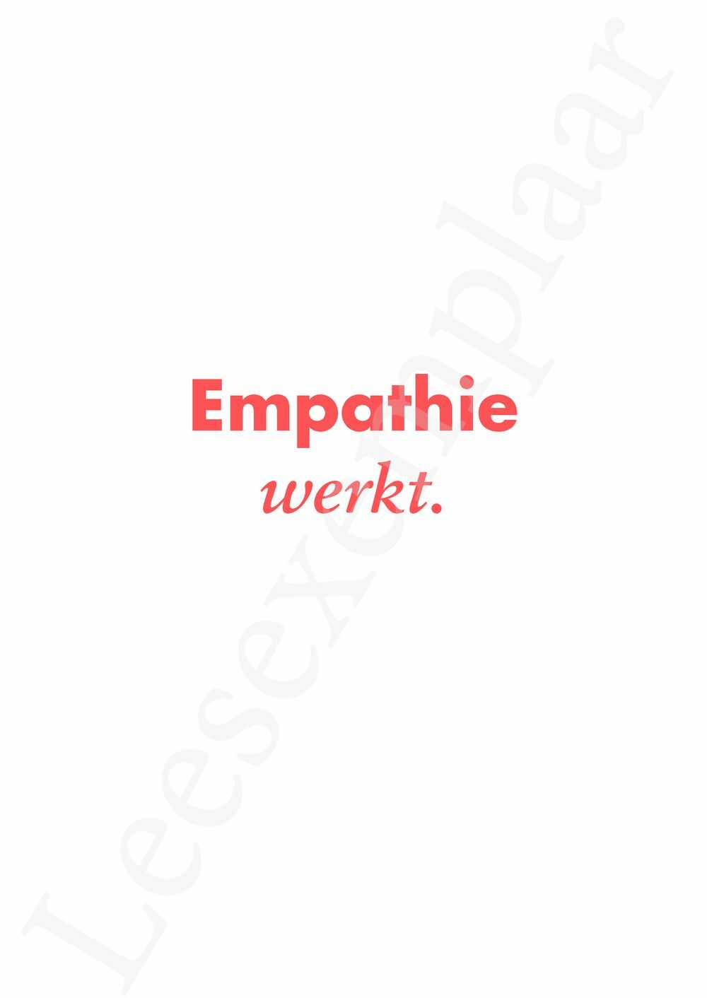 Preview: Empathie werkt