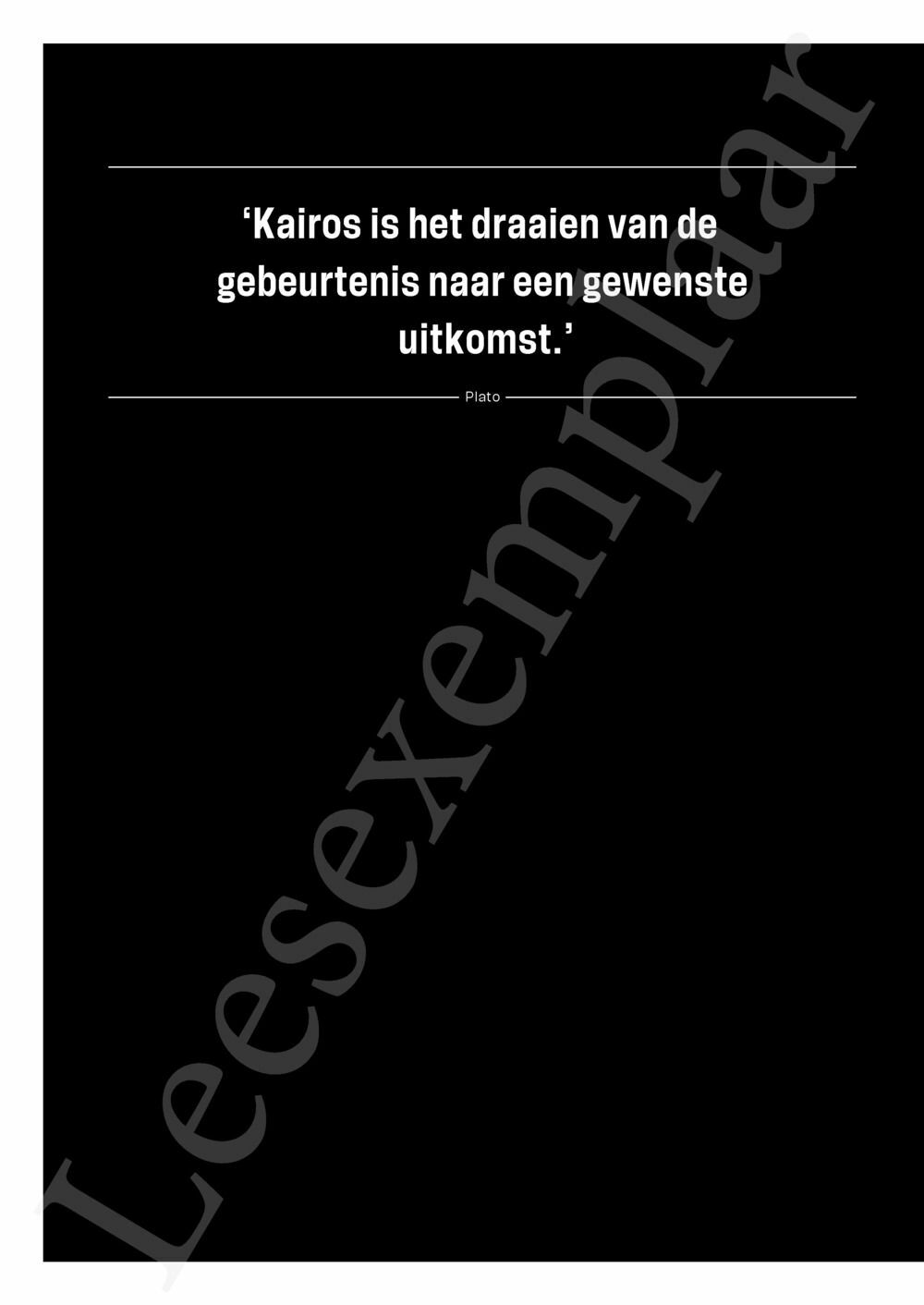 Preview: Het Kairos-effect