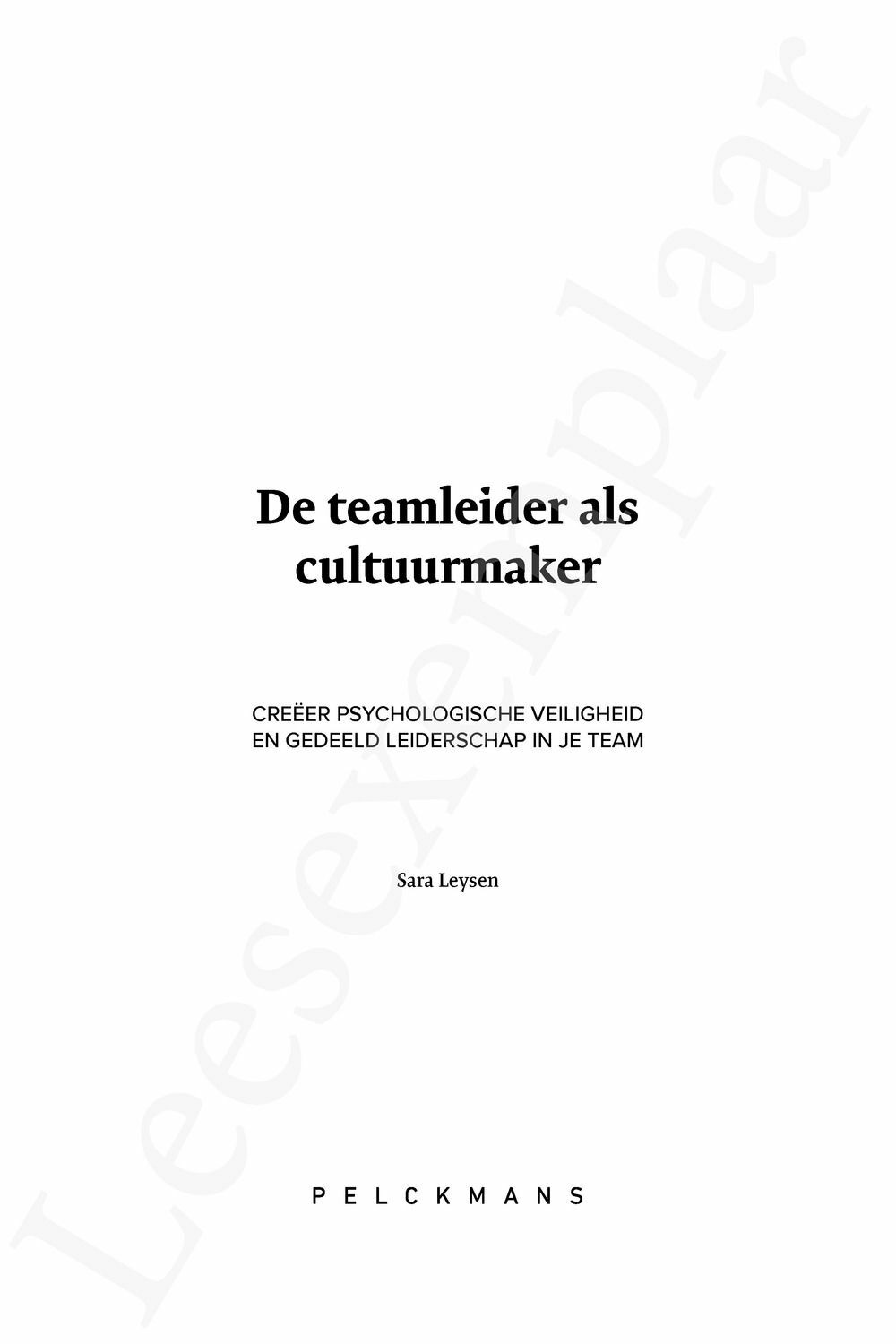Preview: De teamleider als cultuurmaker
