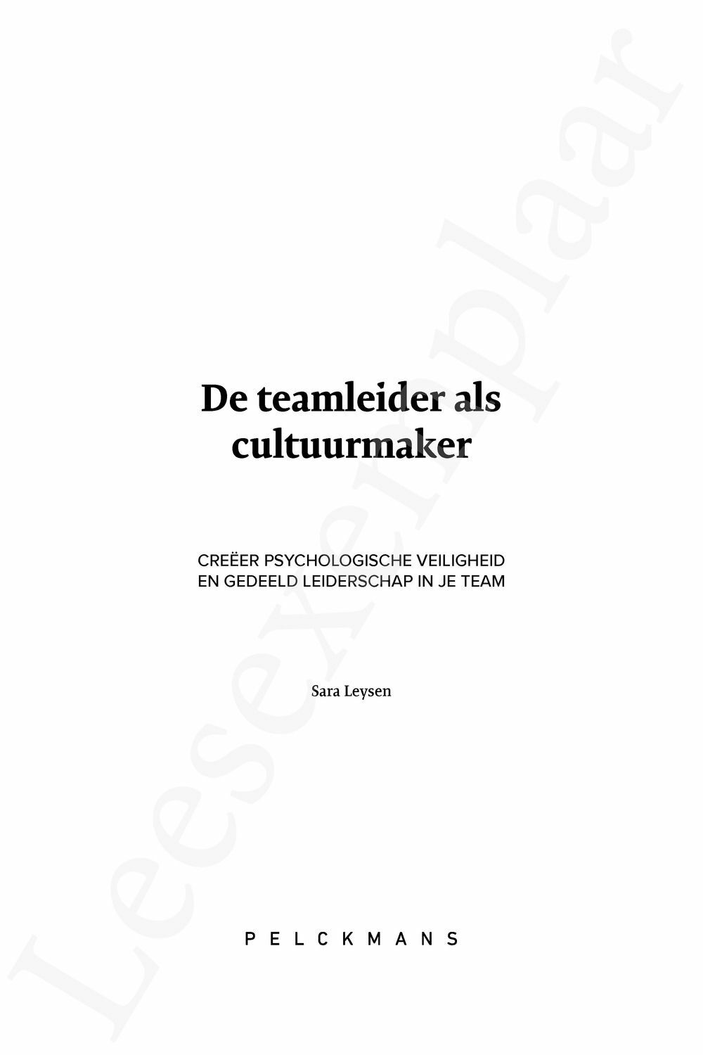 Preview: De teamleider als cultuurmaker