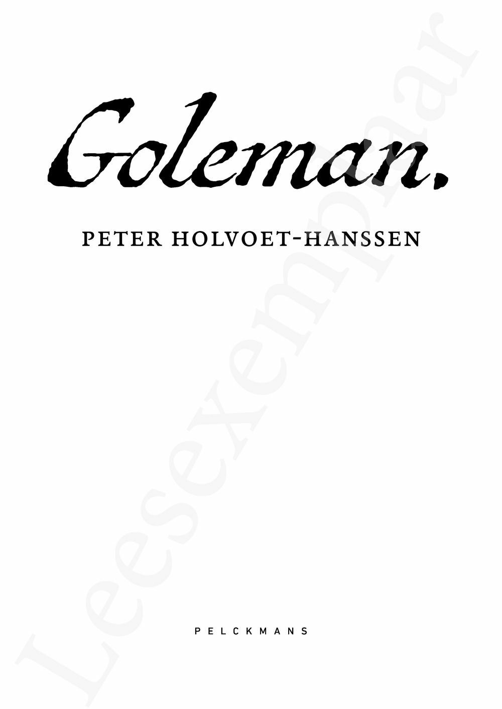 Preview: Goleman.