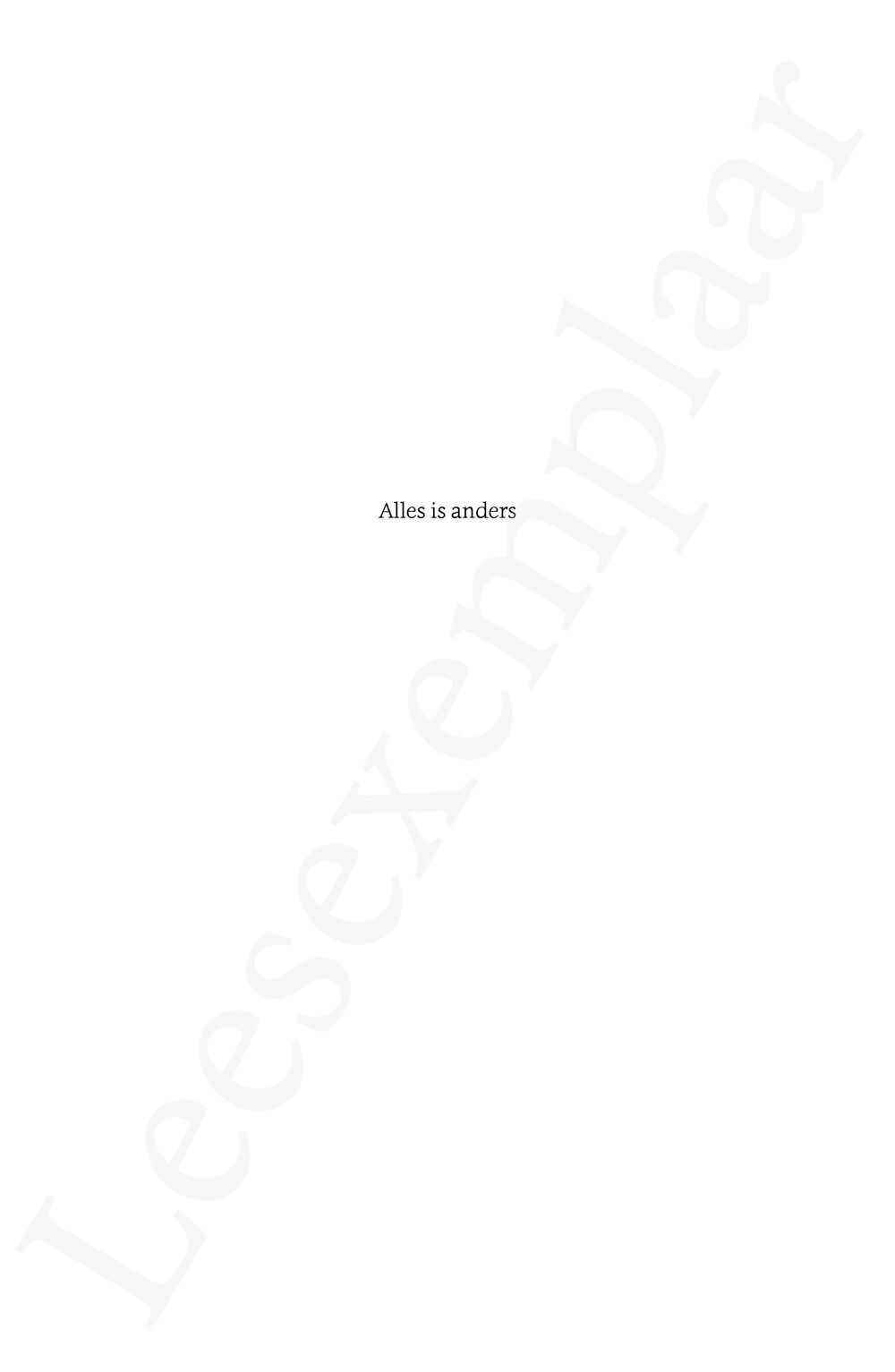 Preview: Alles is anders