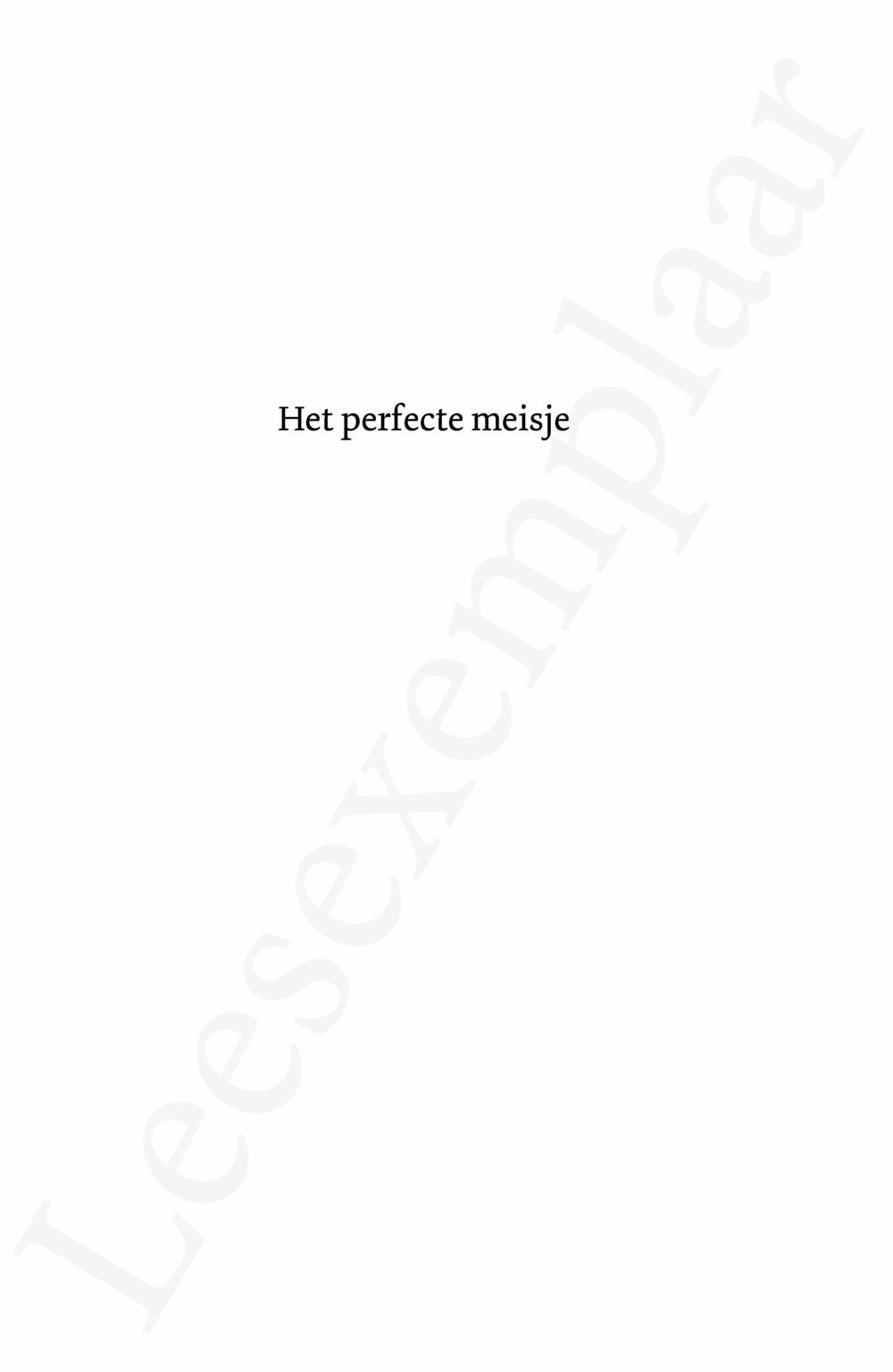 Preview: Het perfecte meisje