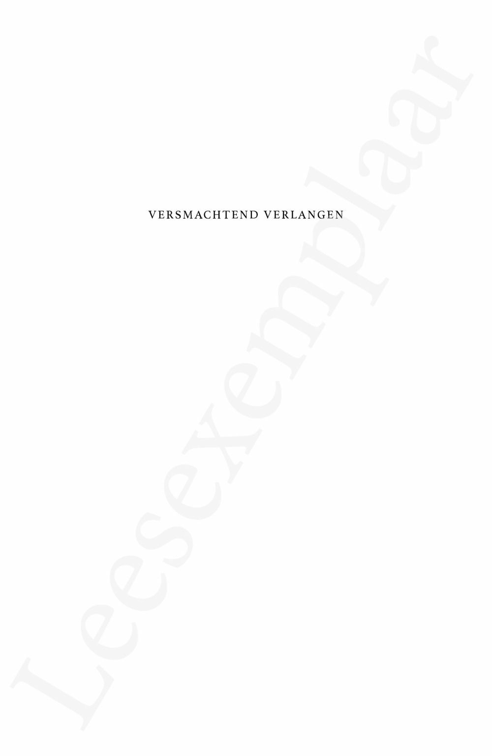 Preview: Versmachtend verlangen