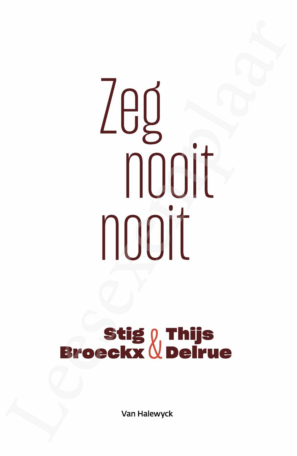 Preview: Zeg nooit nooit