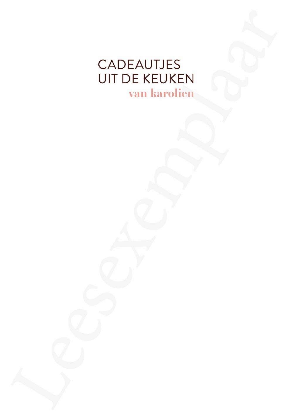 Preview: Cadeautjes uit de keuken van Karolien