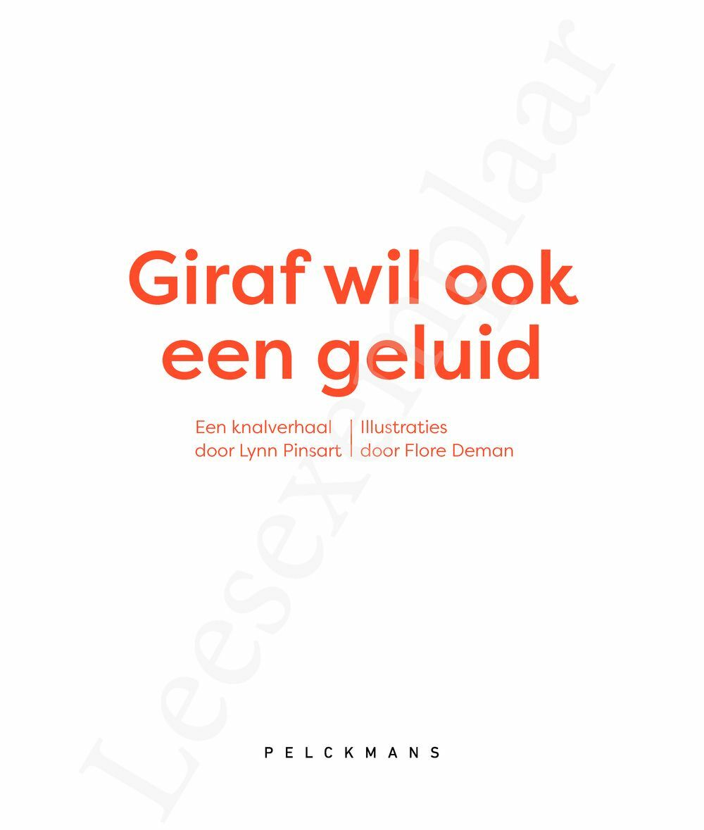 Preview: Giraf wil ook een geluid