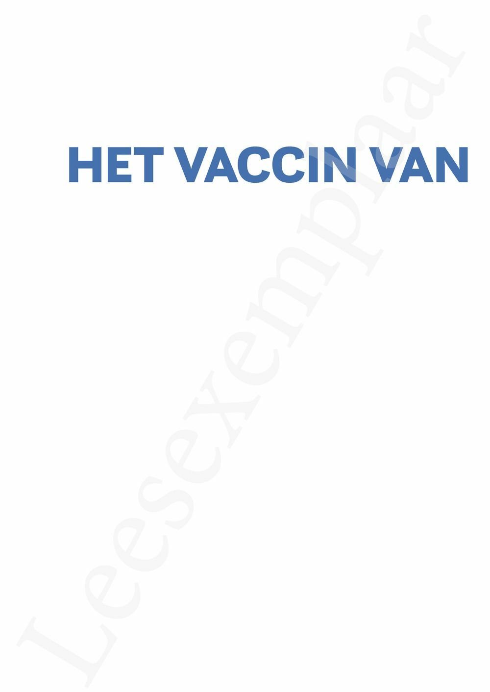 Preview: Het vaccin van Marec
