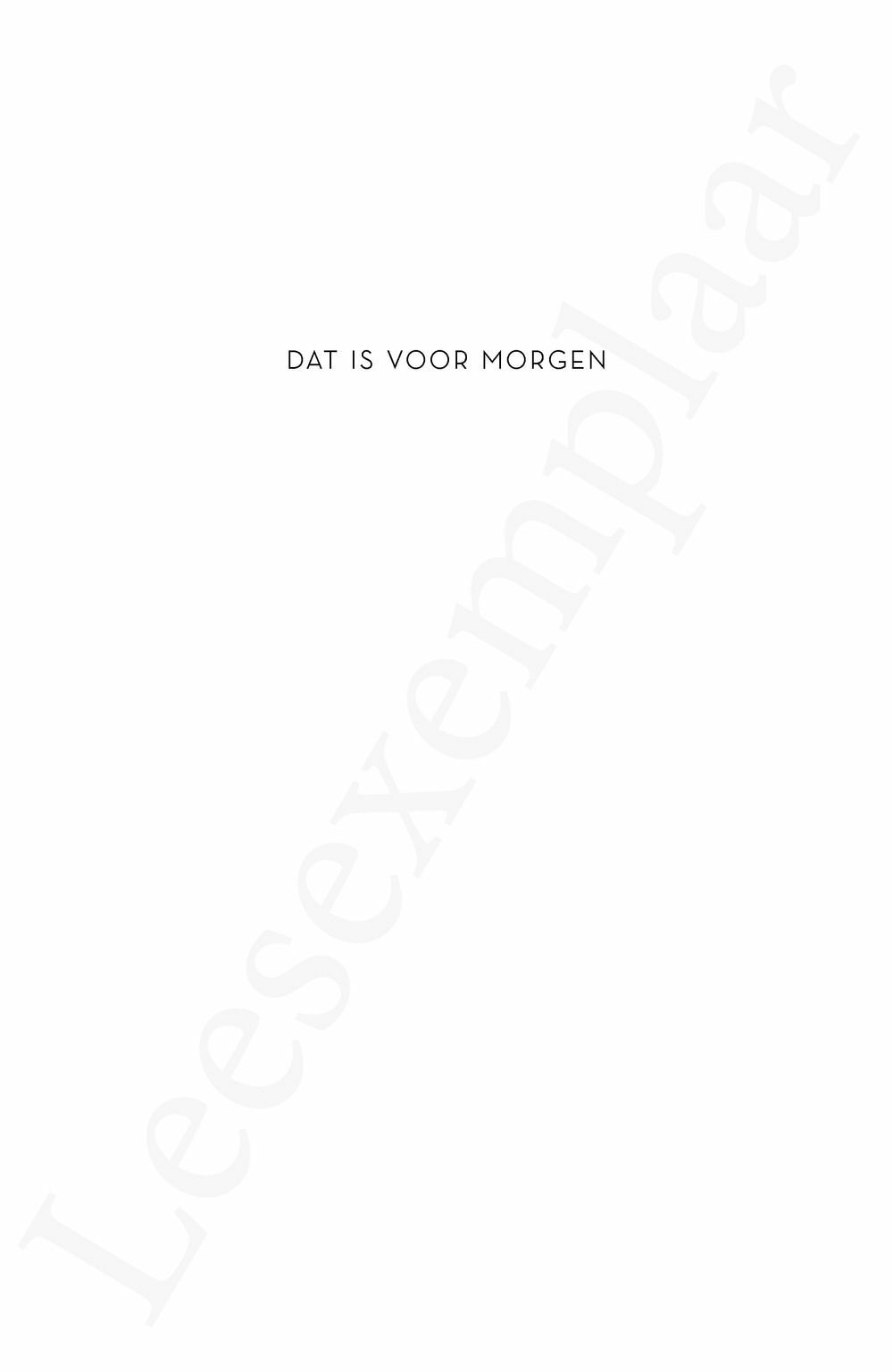 Preview: Dat is voor morgen