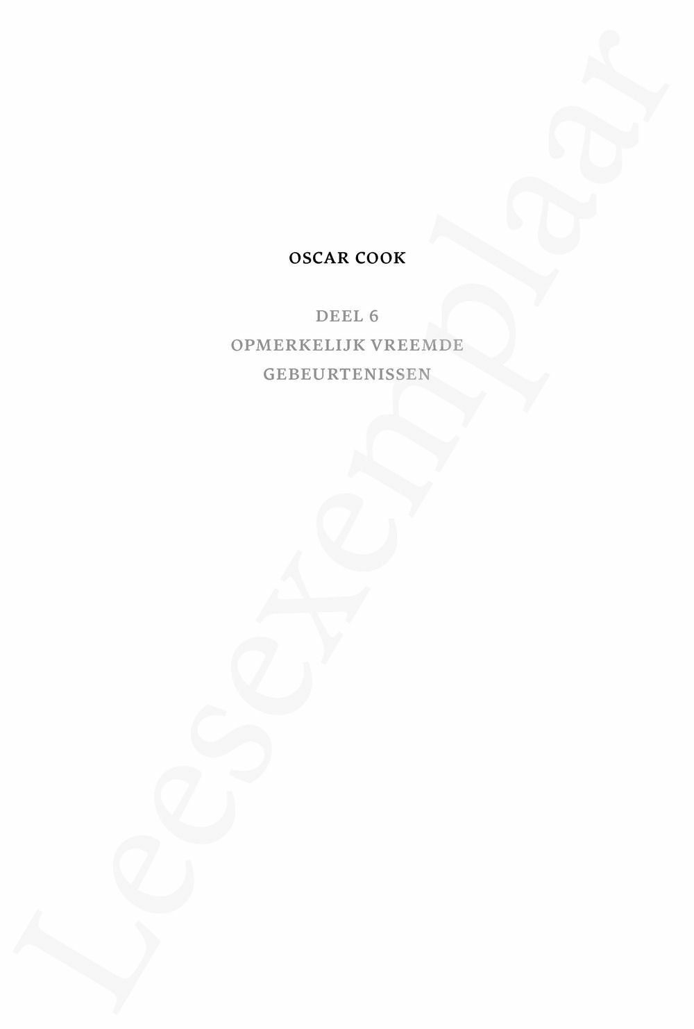 Preview: Oscar Cook: Opmerkelijk vreemde gebeurtenissen