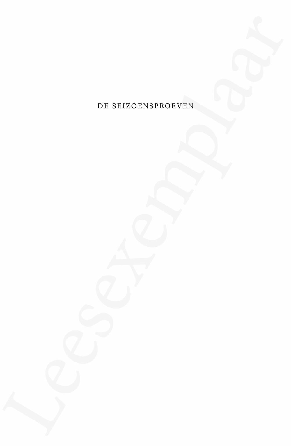 Preview: De Seizoensproeven