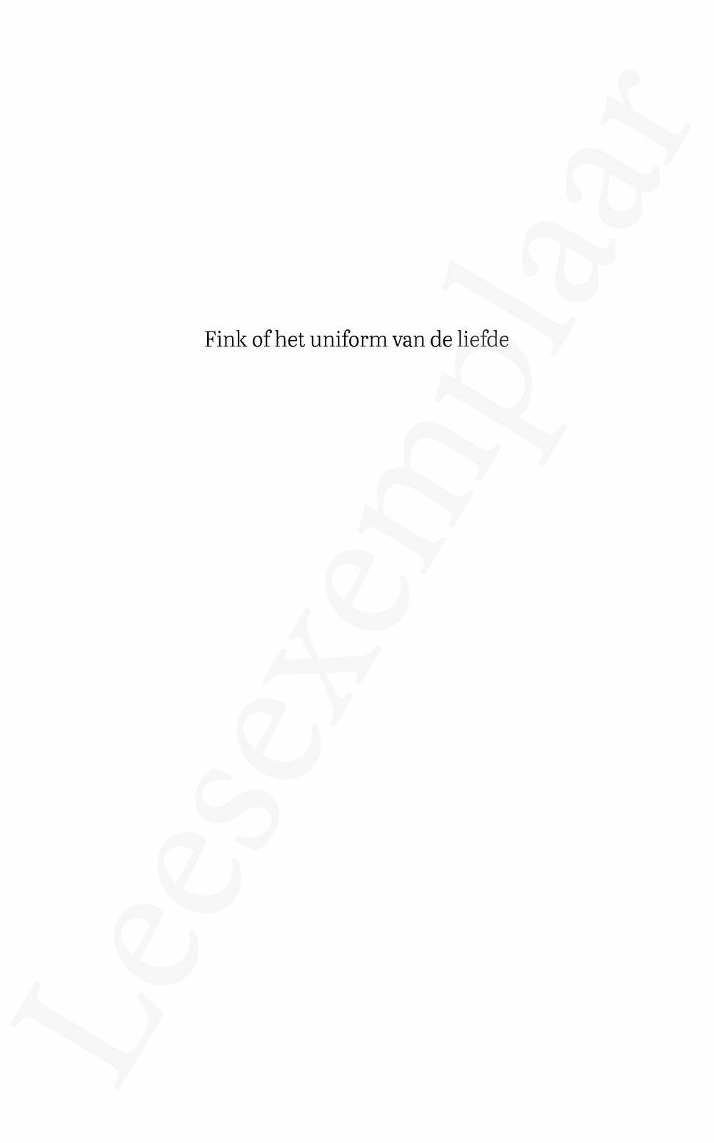 Preview: Fink of het uniform van de liefde
