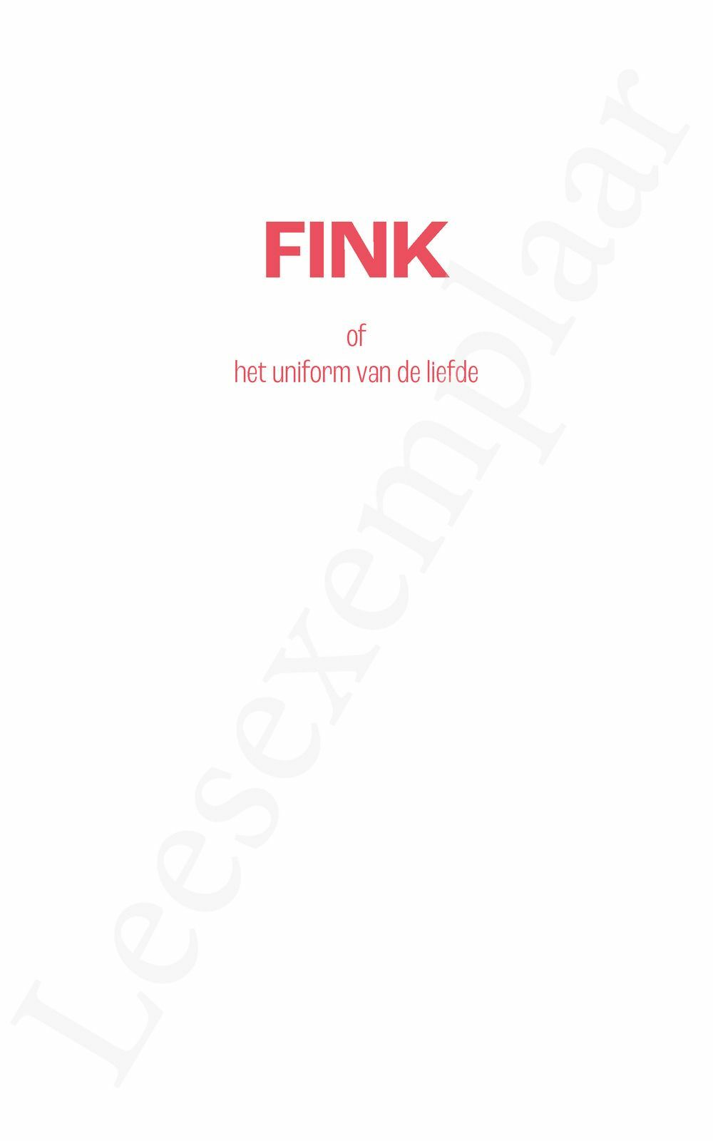 Preview: Fink of het uniform van de liefde