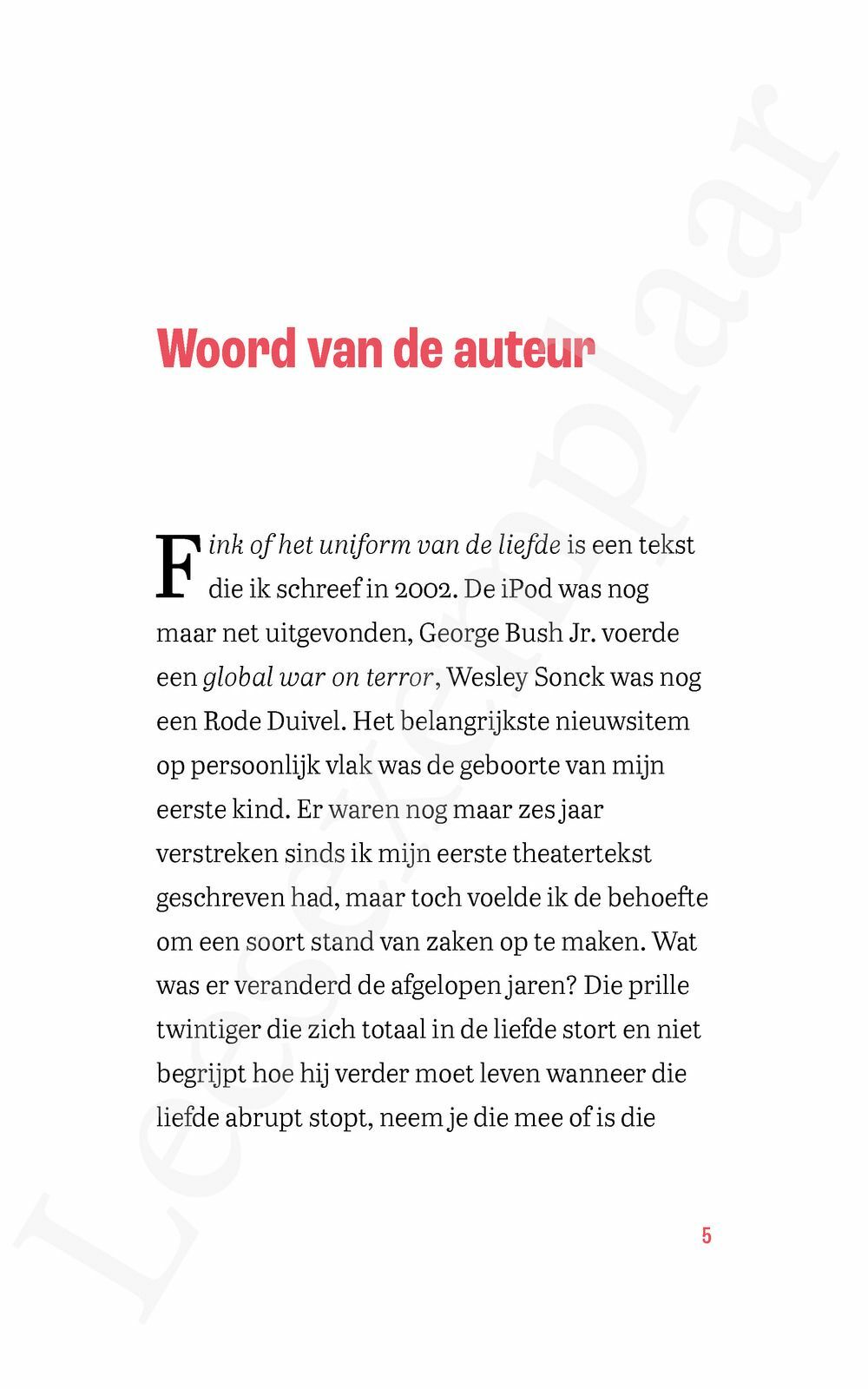Preview: Fink of het uniform van de liefde