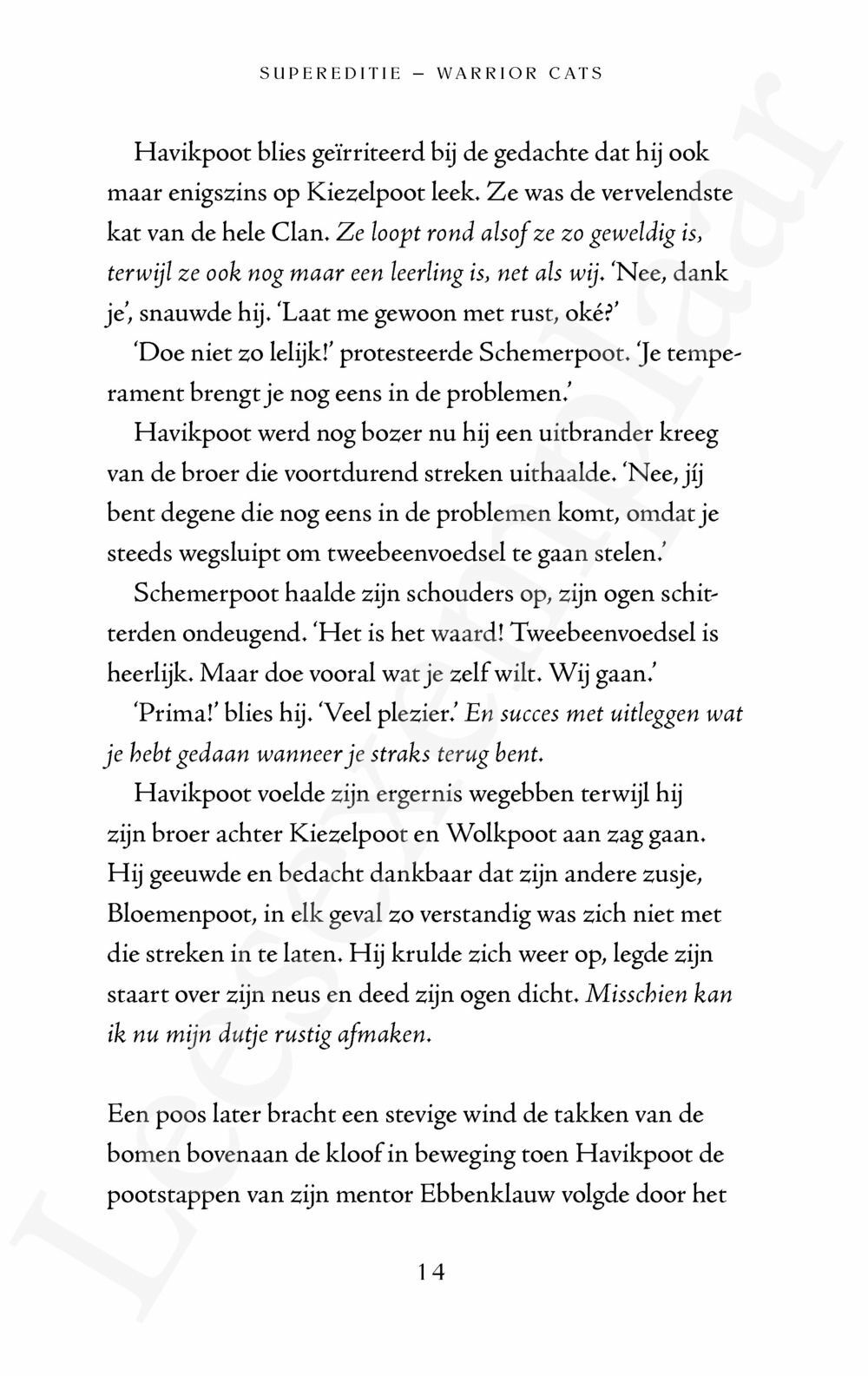 Preview: Warrior Cats - Supereditie: Havikvleugels reis