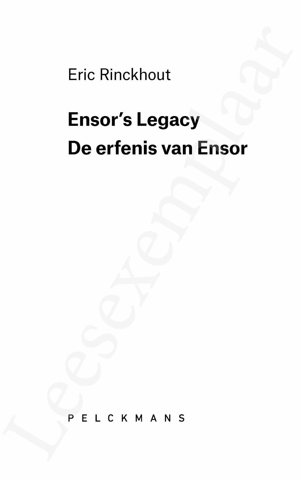 Preview: Ensor's Legacy / De erfenis van Ensor