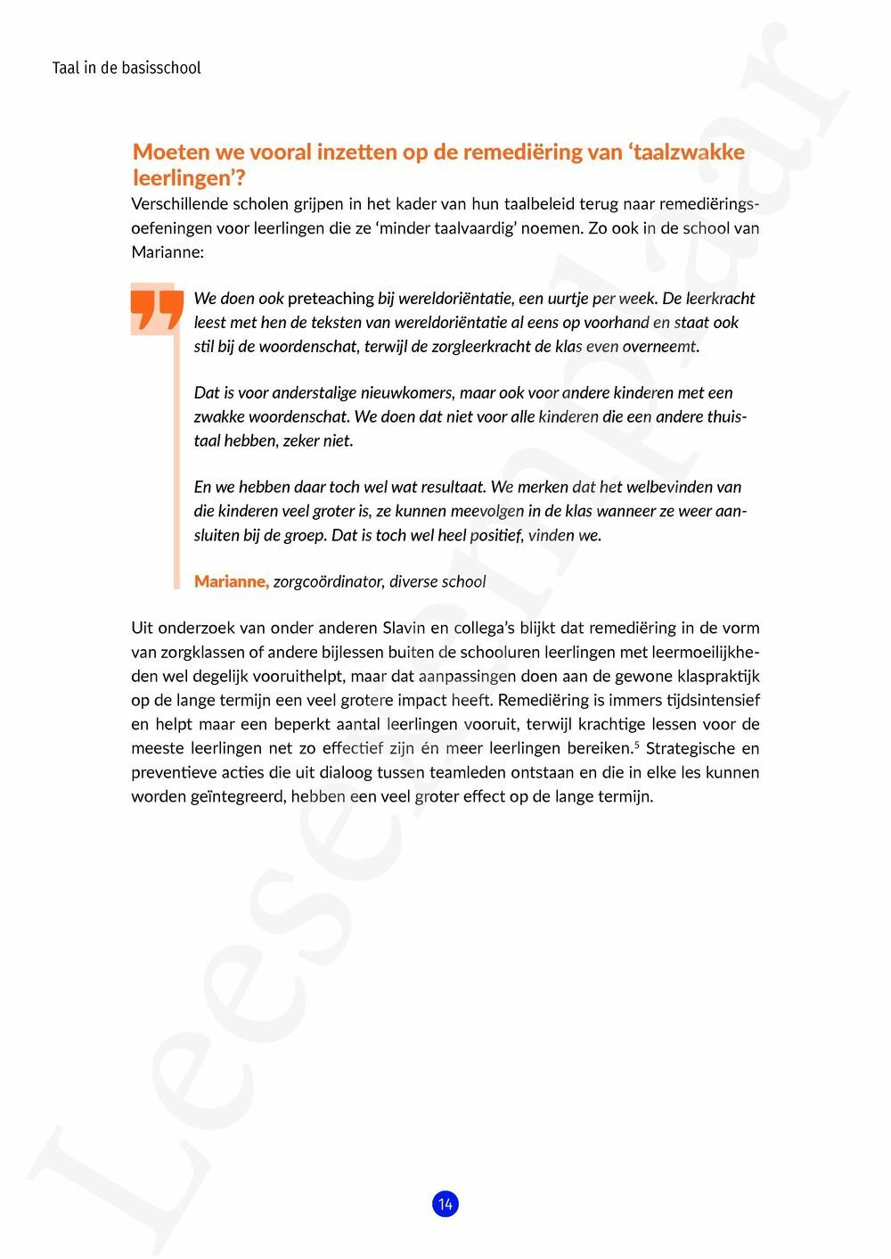 Preview: Taal in de basisschool