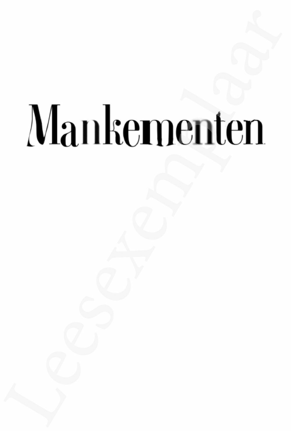 Preview: Mankementen