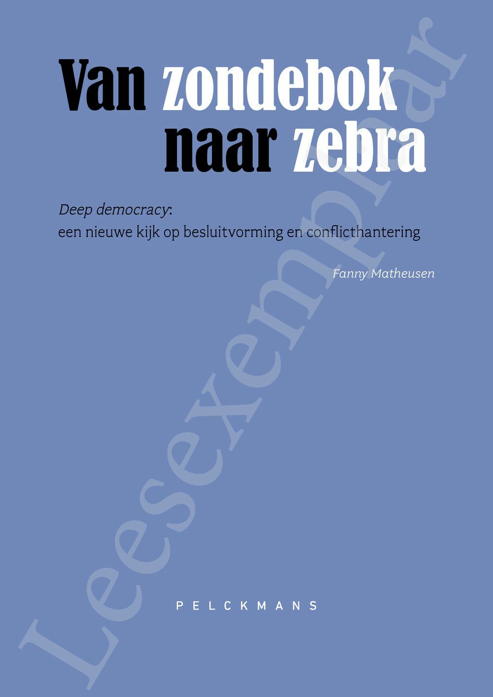 Preview: Van zondebok naar zebra (herwerkte uitgave)